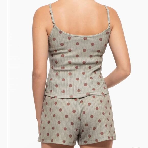NWT Olive Polka Dot Set Size Small - Picture 2 of 6
